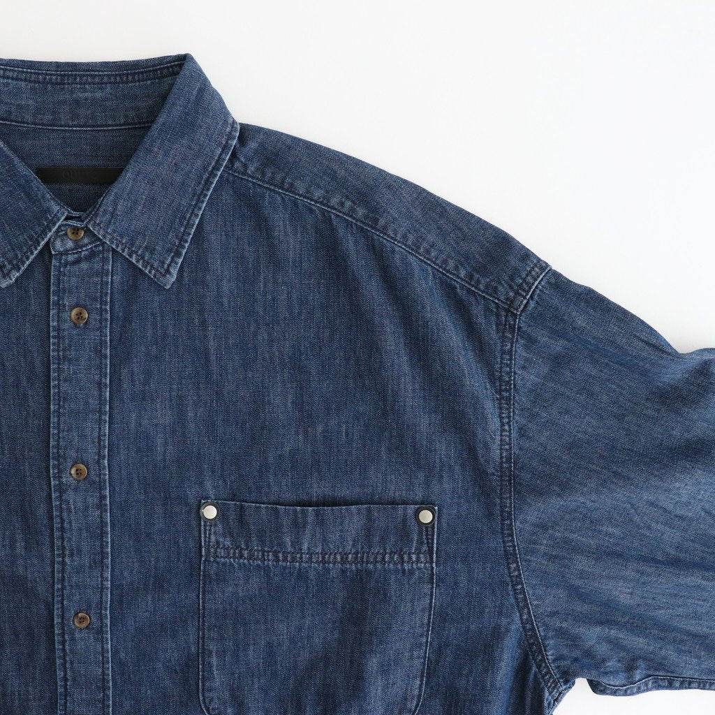 BIG DENIM SHIRT #INDIGO [Q25A-P050]