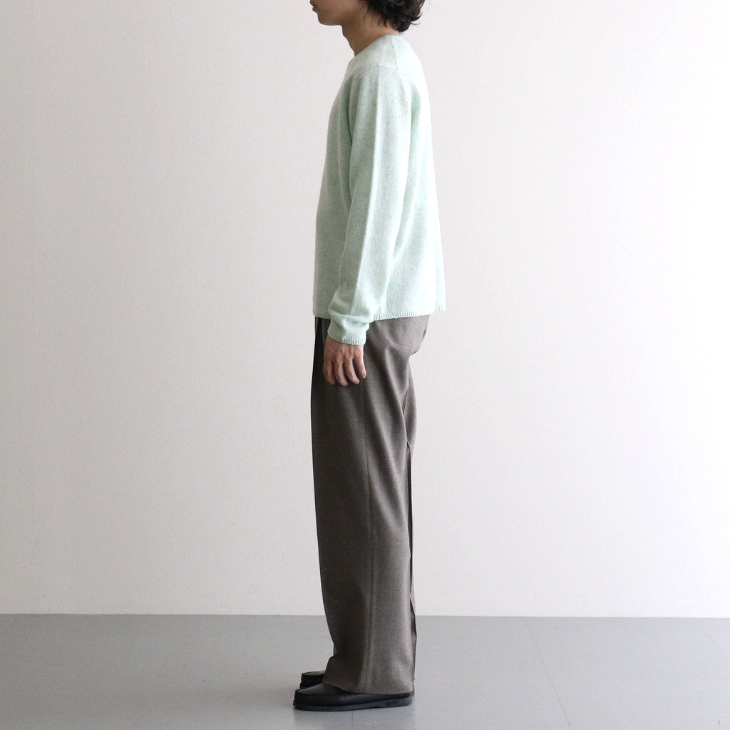 SUPER LIGHT WOOL TWO-TUCK SLACKS #TOP BROWN [A26AP03OS]