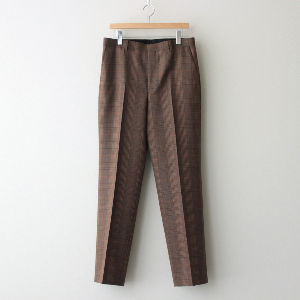 BLUEFACED WOOL CHECK SLACKS #BROWN CHECK [A24AP02CB] – ciacura