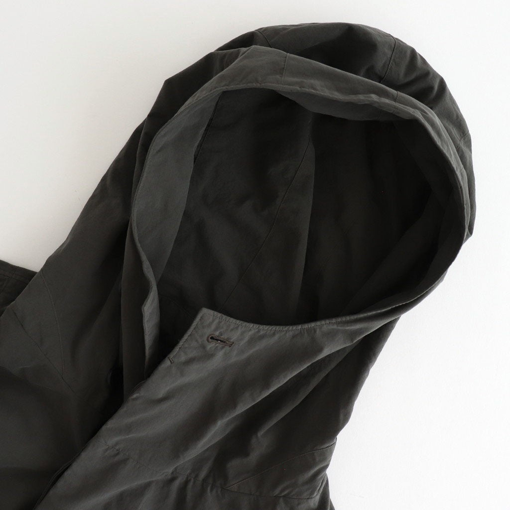 FMSTJK - ナイロンタッサー ガーメントダイ ショートモッズコート #92 Elephant Grey [SN_FR1002JK]