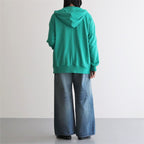 FCDPTD｜製品染＆ポリエステル裏毛 前開きパーカー #THE GREEN [GE_FR0304TD]