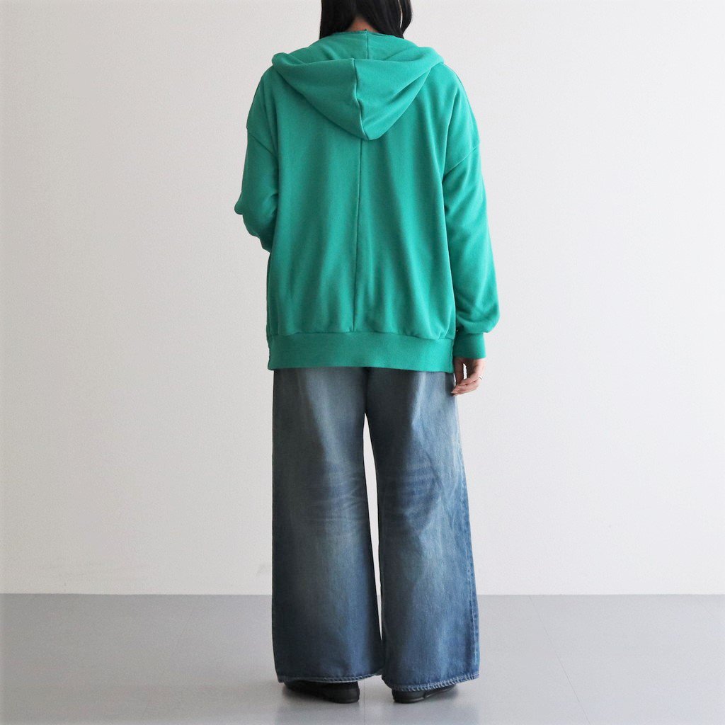 FCDPTD｜製品染＆ポリエステル裏毛 前開きパーカー #THE GREEN [GE_FR0304TD]