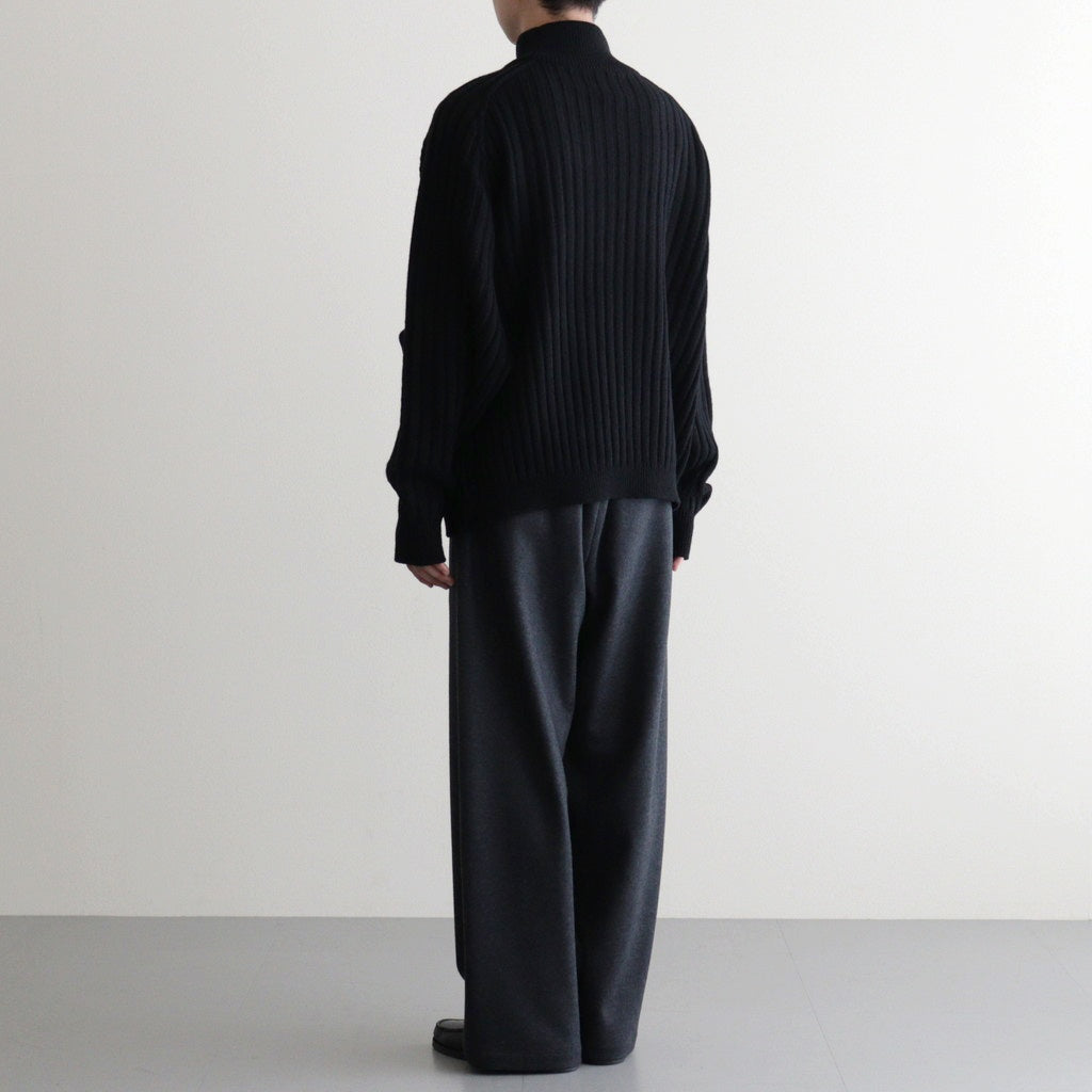 Wide Rib Highneck Sweater #BLACK [YK25FW01100S]
