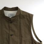 BUTTON VEST #olive [44558].
