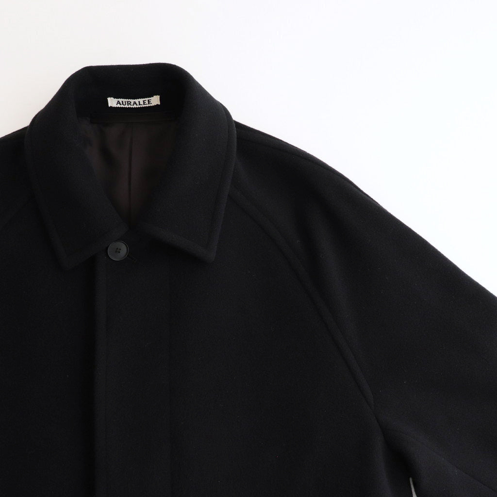 SUPER FINE WOOL MOSSER SOUTIEN COLLAR COAT #BLACK [A24AC04WM]