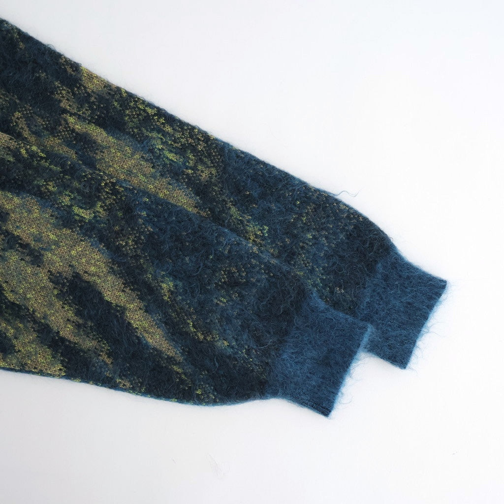 Abstract Jaquard Mohair Cardigan #GREEN [YK26SS01233S]