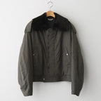 WASHED FINX COTTON GABARDINE FLIGHT BLOUSON #DEEP OLIVE [A25AB01HM]