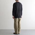 BRUSHED SUPER KID MOHAIR KNIT P/O #INK BLACK [A25AP02KM]