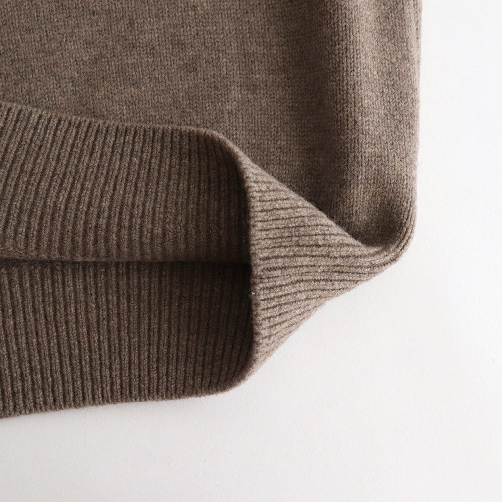 EXTRA FINE WOOL WARM KNIT TURTLE NECK LS #TOP BEIGE [ST.989