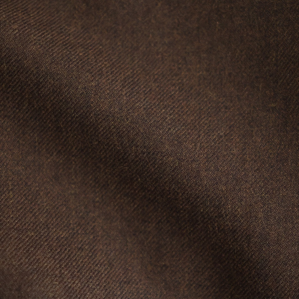 ウールサージ ワンタックトラウザーズ #BROWN [WR-P031-051]