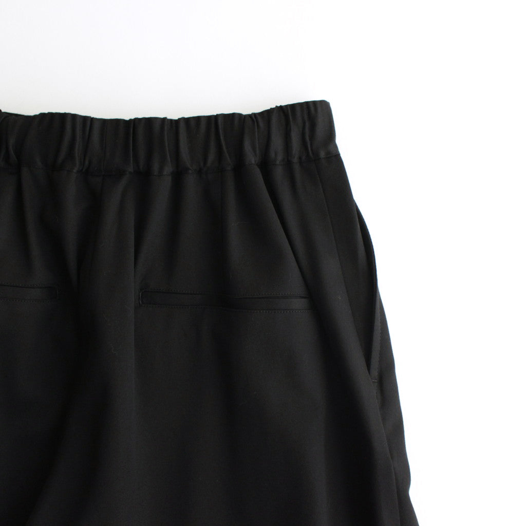 Viscose Wool Silk Gabardine Easy Wide pants #BLACK [GL241-40162]