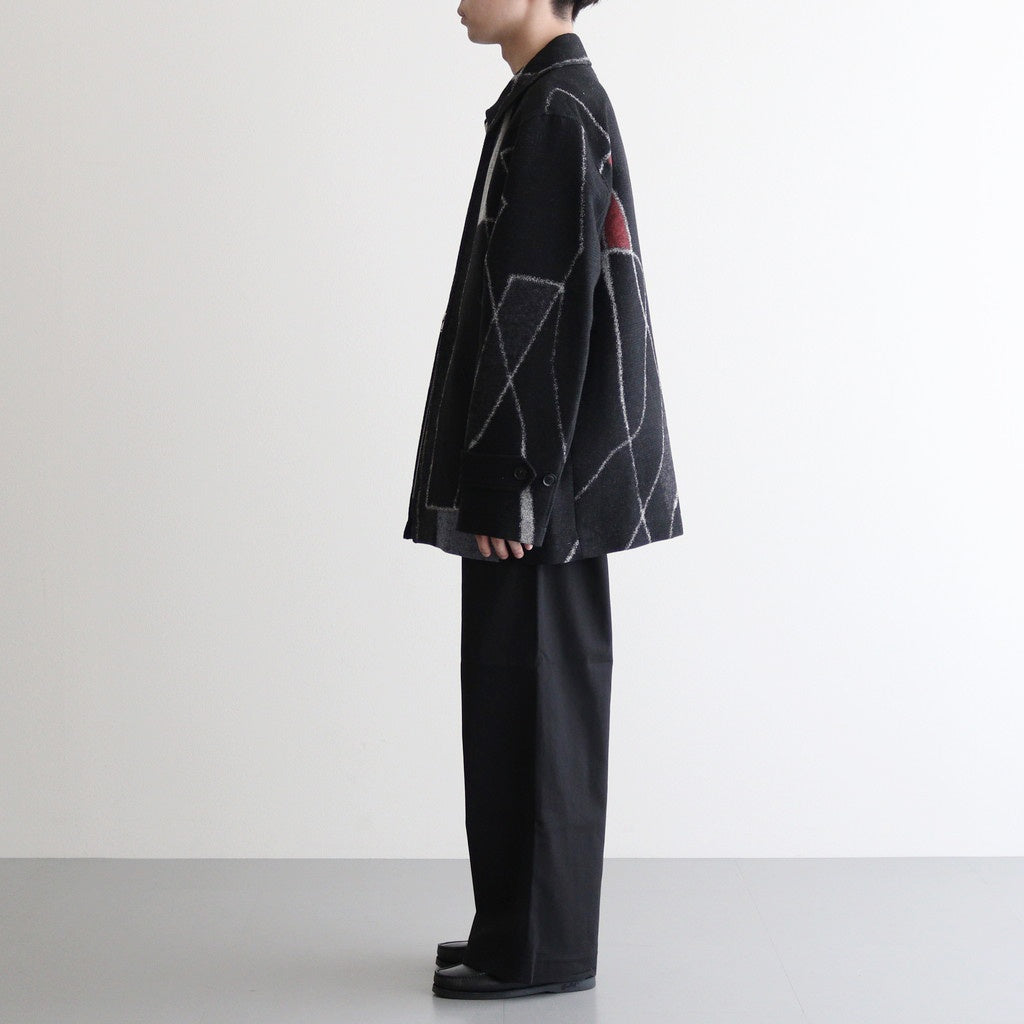 JACQUARD ZIP BLOUSON #BLACK [YK23FW0525B]