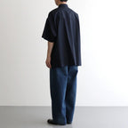 Solotex Twill S/S Oversized Box Shirt #NAVY [GM261-50159B]