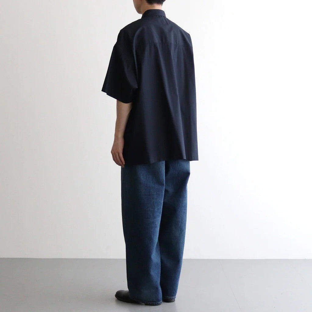 Solotex Twill S/S Oversized Box Shirt #NAVY [GM261-50159B]