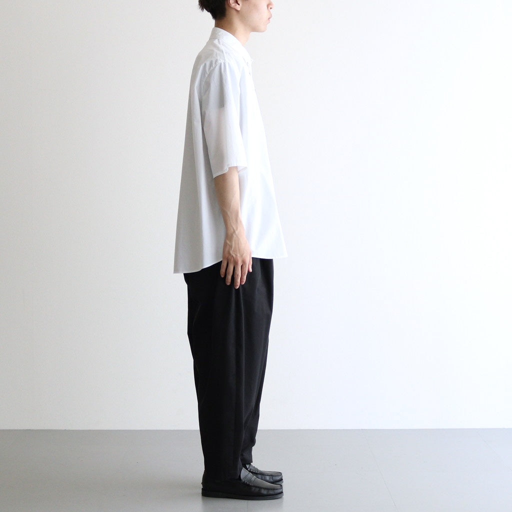 FHFSSH - コットン・ ポリコア タイプライター 半袖シャツ #01 Off White [SN_FR0405SH]