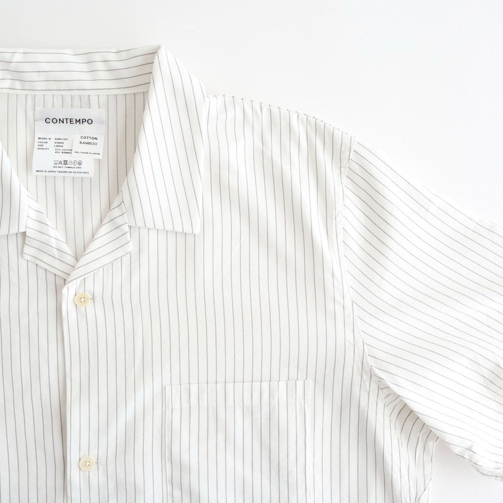 Short-Sleeve Pajama Shirt #STRIPE [53061101]