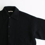 SHETLAND WOOL CASHMERE KNIT CARDIGAN #BLACK [A24AS01SC]