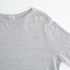 LINEN 14G Pull Over #LIGHT GREY [I26SS-K3]
