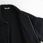 WOOL MAX CANVAS BLOUSON #BLACK [A26SB02WC]