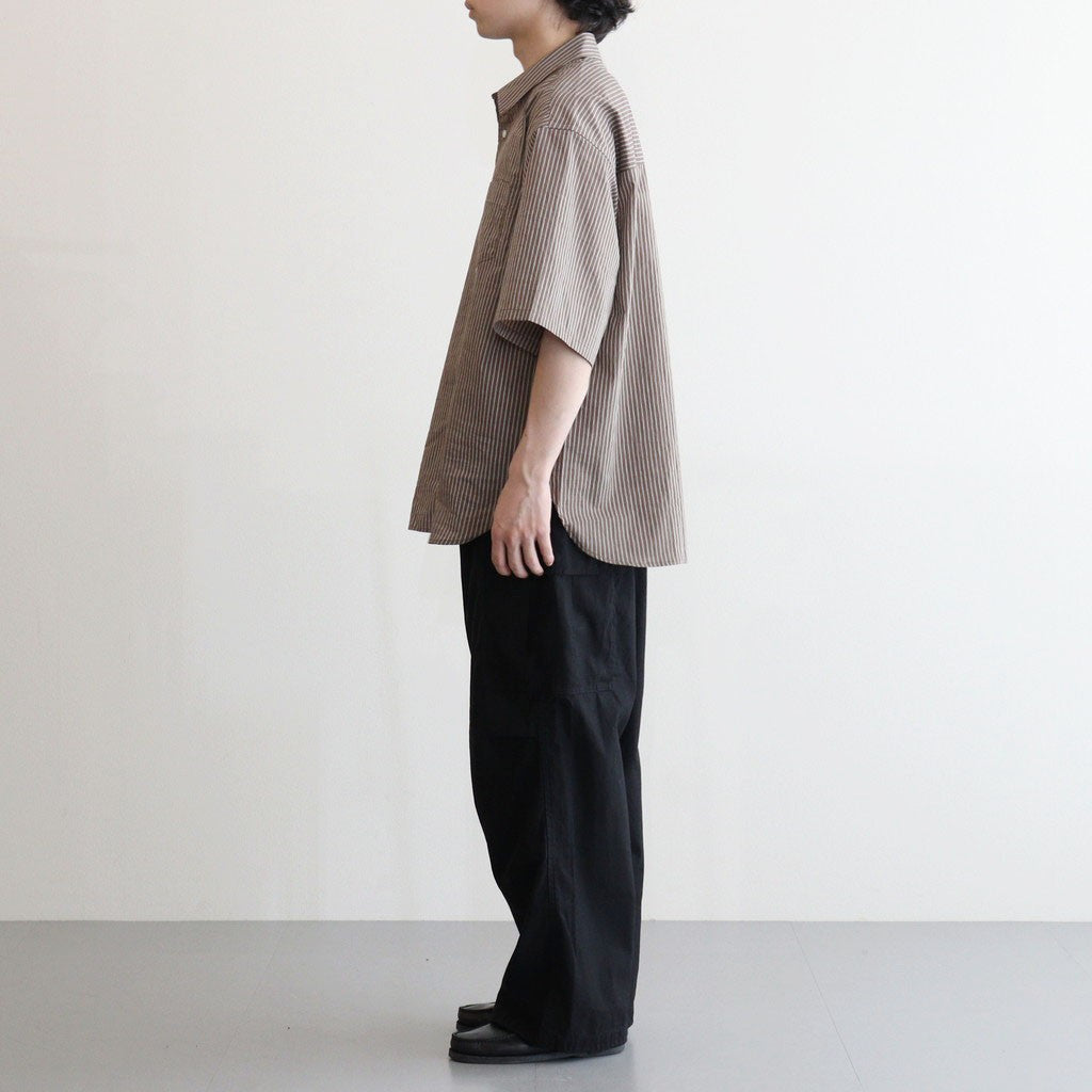 HRAFTeX S/S STRIPE SHIRT #BROWN STRIPE [FSC262-50008] - ciacura