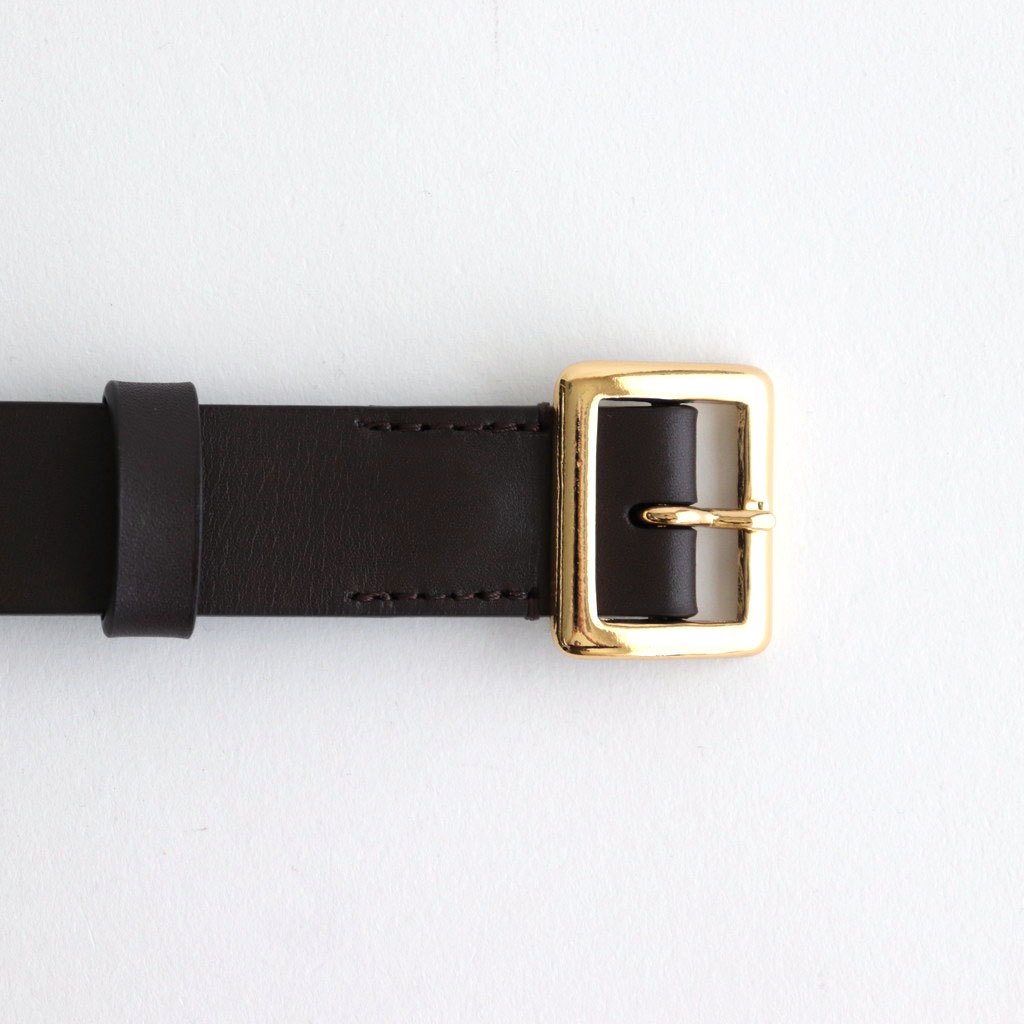 SQUARE BUCKLE BELT #BROWN [A00B06RP]