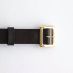 SQUARE BUCKLE BELT #BROWN [A00B06RP]