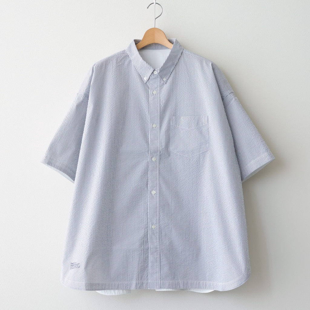 SEERSUCKER S/S B.D SHIRT #WHITE×NAVY [FSC261-50228] - ciacura 三重