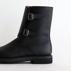 LEATHER WORK BOOTS #BLACK [A25AS01QD]