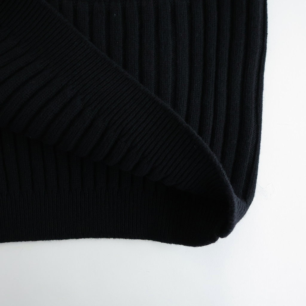 Wide Rib Highneck Sweater #BLACK [YK25FW01100S]