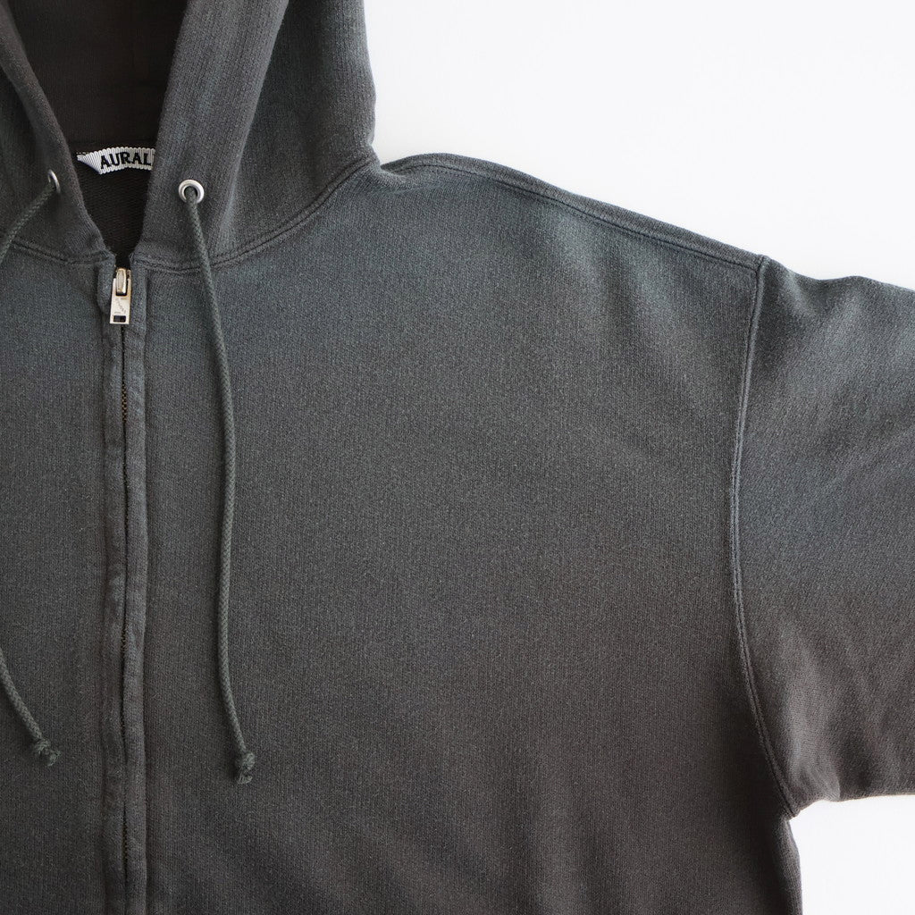 PRODUCT DYED PIMA LIGHT SWEAT ZIP PARKA #INK BLACK