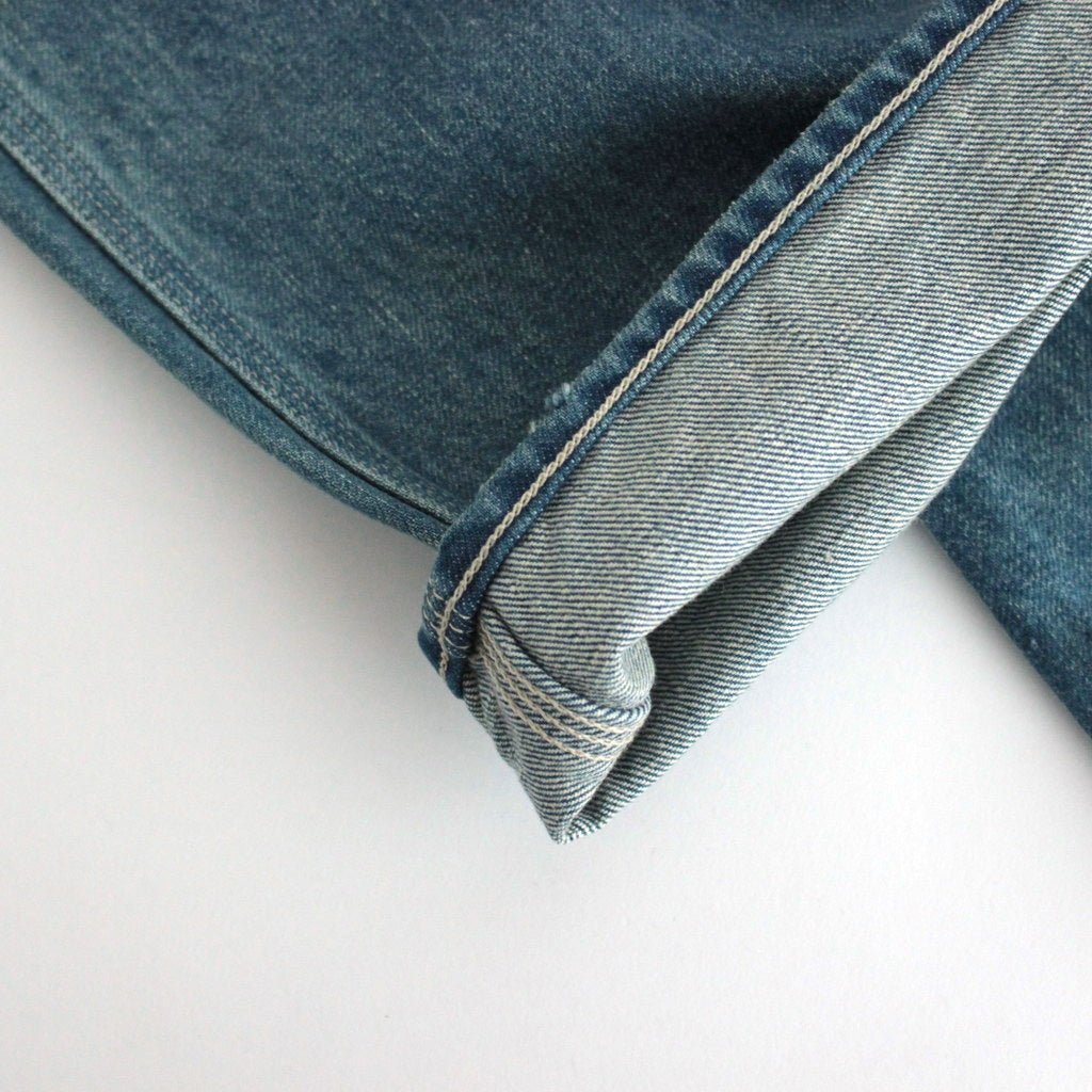 SELVEDGE FADED HEAVY DENIM PAINTER PANTS #FADED INDIGO [A24AP01DH]