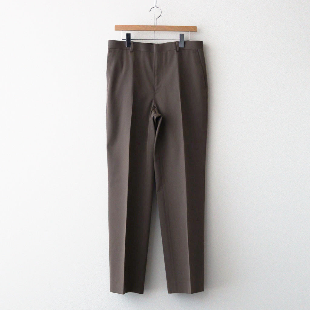 LIGHT WOOL MAX GABARDINE SLACKS #TOP BROWN [A24AP02MG]