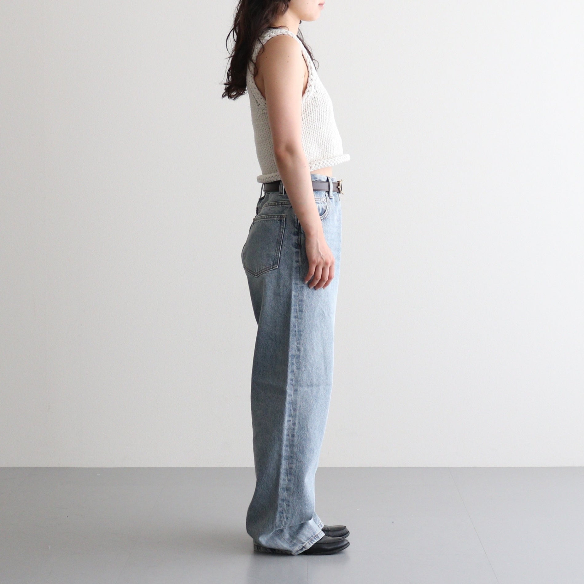 Hand Knit Vest #O/WHT [12610512]