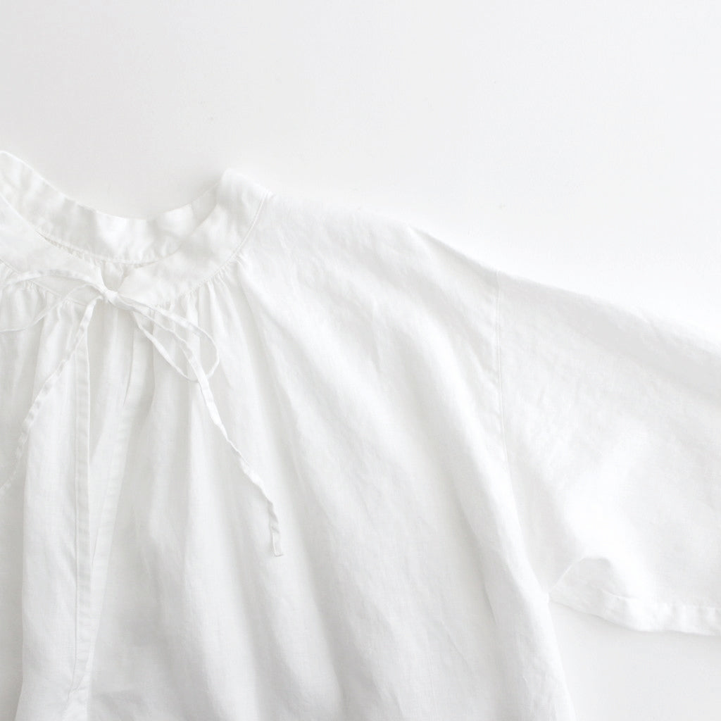 Linen Smock Blouse #WHITE [GL241-50277B]