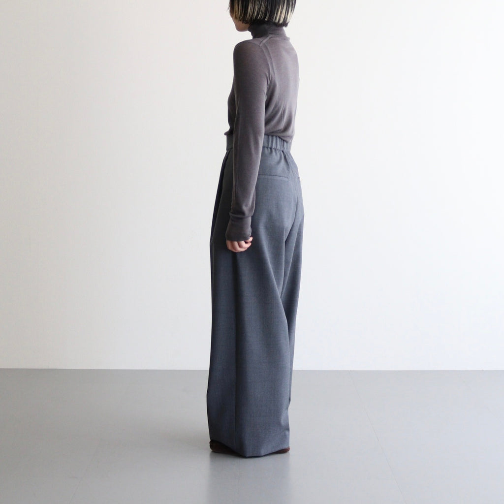 TENCEL SILK CIRCULER RIB TURTLENECK SWEATER #CHARCOAL GRAY(004) [KRAGGW0703]