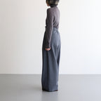 TENCEL SILK CIRCULER RIB TURTLENECK SWEATER #CHARCOAL GRAY(004) [KRAGGW0703]