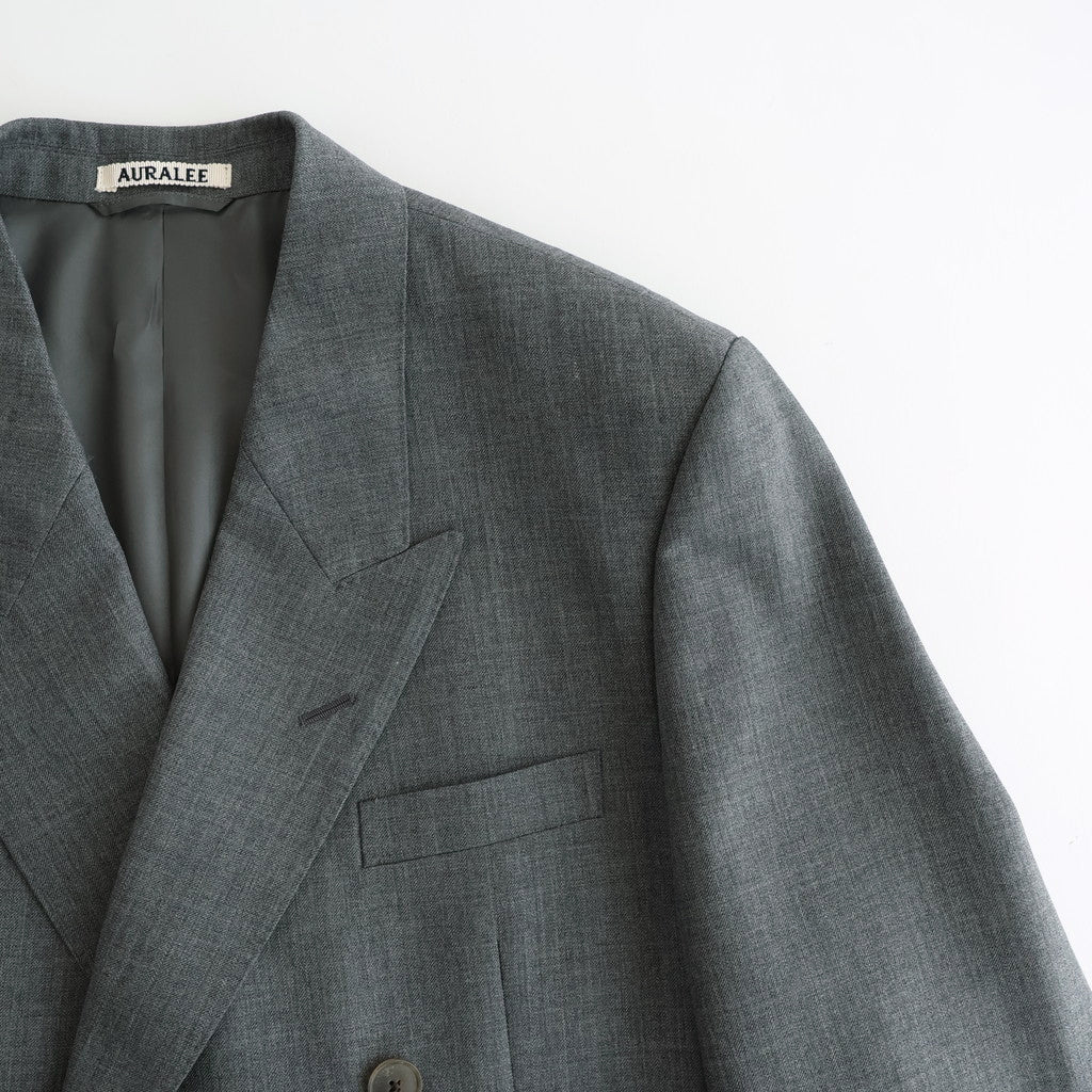 BLUEFACED WOOL DOUBLE-BREASTED JACKET #GRAY STRIPE [A25AJ04BS]