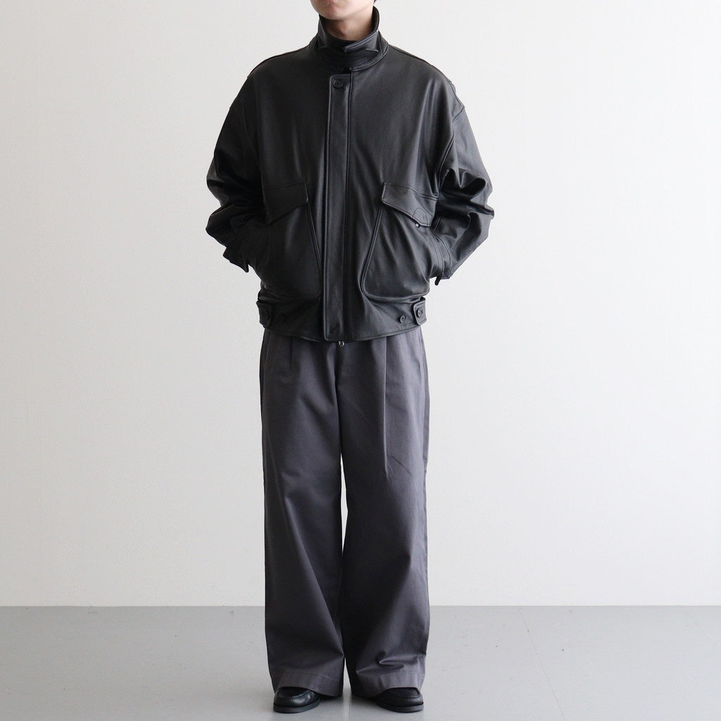 Leather Flight Jacket #BLACK [YK25FW01017B]