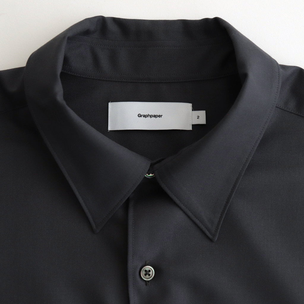 Extra Fine Wool L/S Oversized Regular Collar Shirt #GRAY [GM251-50092B]