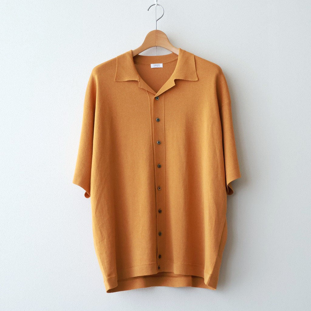 Washi Open Collar S/S Shirt #YELLOW [2601-017] - ciacura 三重県
