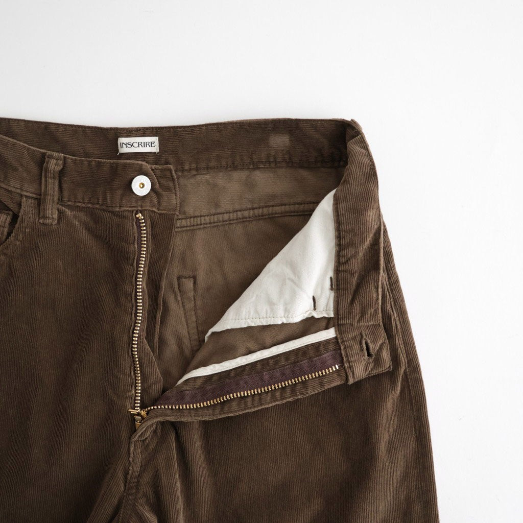 Corduroy Wide Pants #BROWN [ID-PT199]