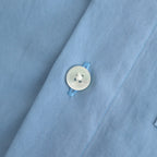 WASHED FINX TWILL BIG HALF SLEEVED SHIRT #BLUE [A25SS03TN]