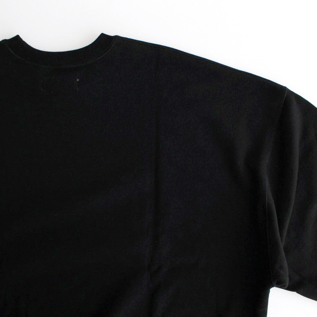 AZUMA Terry Crew Neck Sweat #BLACK [GU253-70240B]