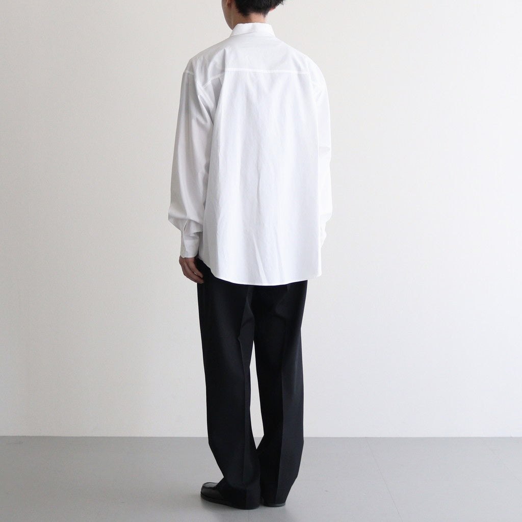 WASHED FINX TWILL BIG SHIRT #WHITE [A25AS02TN]