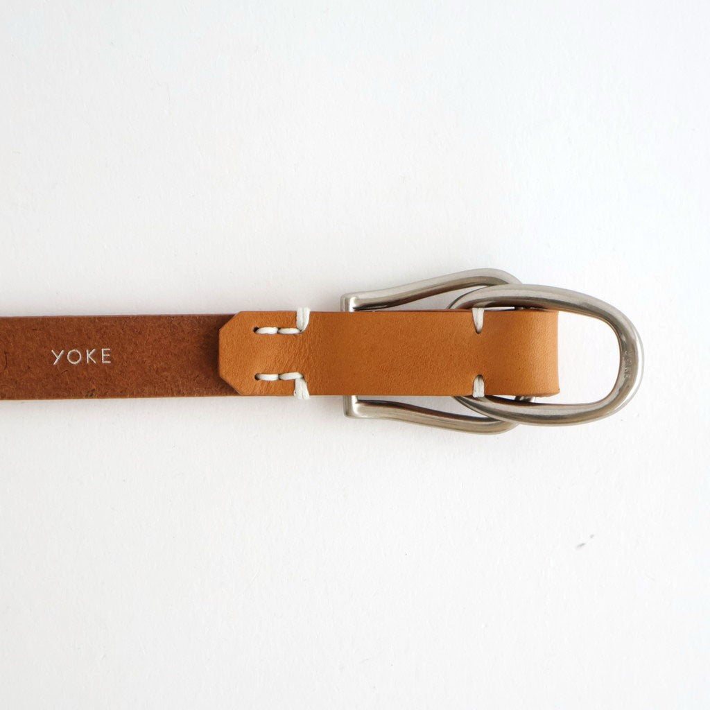 Double Buckel Leather Belt #CAMEL [YK26SS01262A]