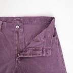 GARMENT-DYED FINX CORDUROY 5P WIDE PANTS #DUSTY PURPLE [A26AP01FX]