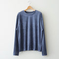 Velour Border Long Sleeve Tee #BLUE [I26SS-CUT13]