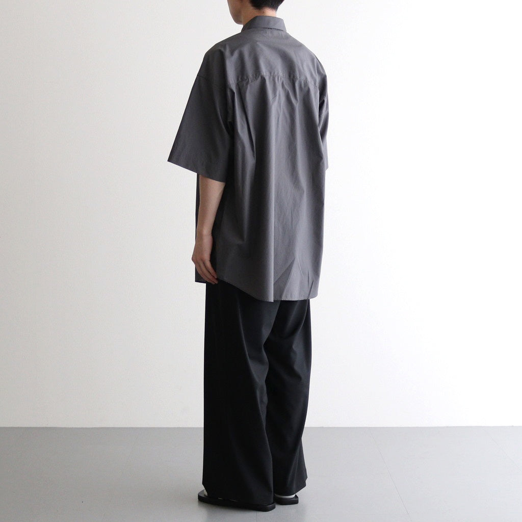 Broad S/S Oversized Regular Collar Shirt #C.GRAY [GM251-50013B]