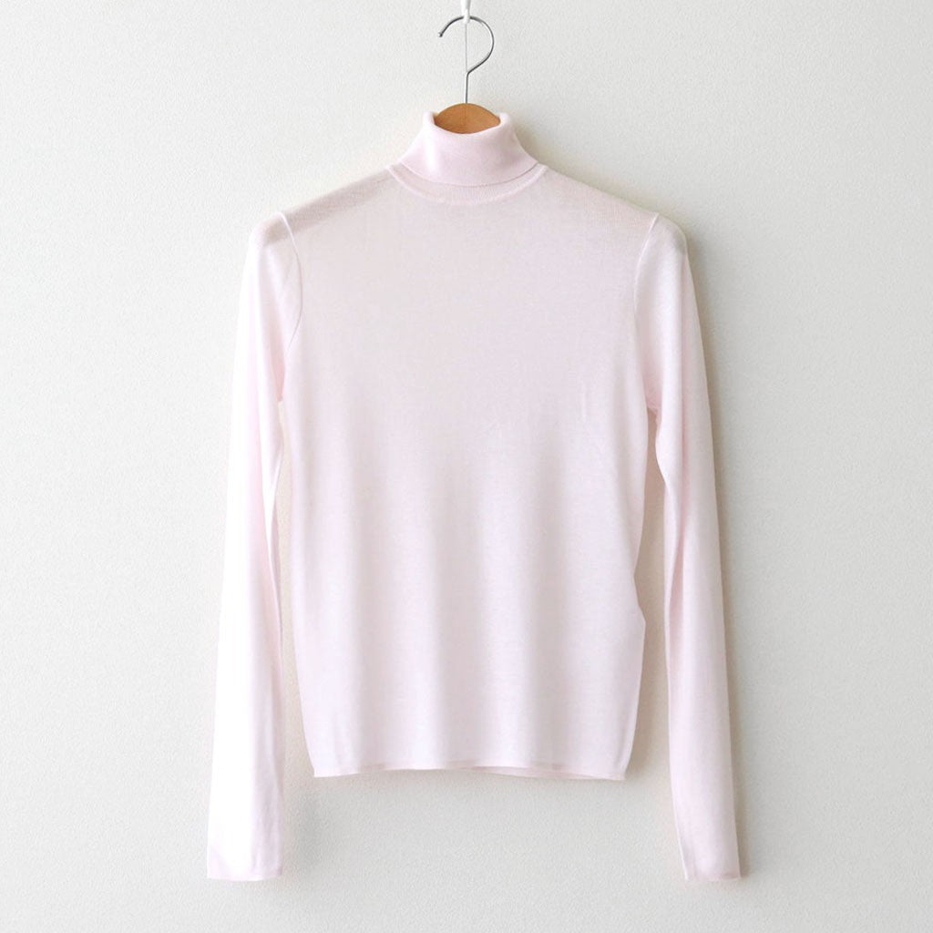 TENCEL SILK CIRCULER RIB TURTLENECK SWEATER #PINK(012) [KRAGGW0703]