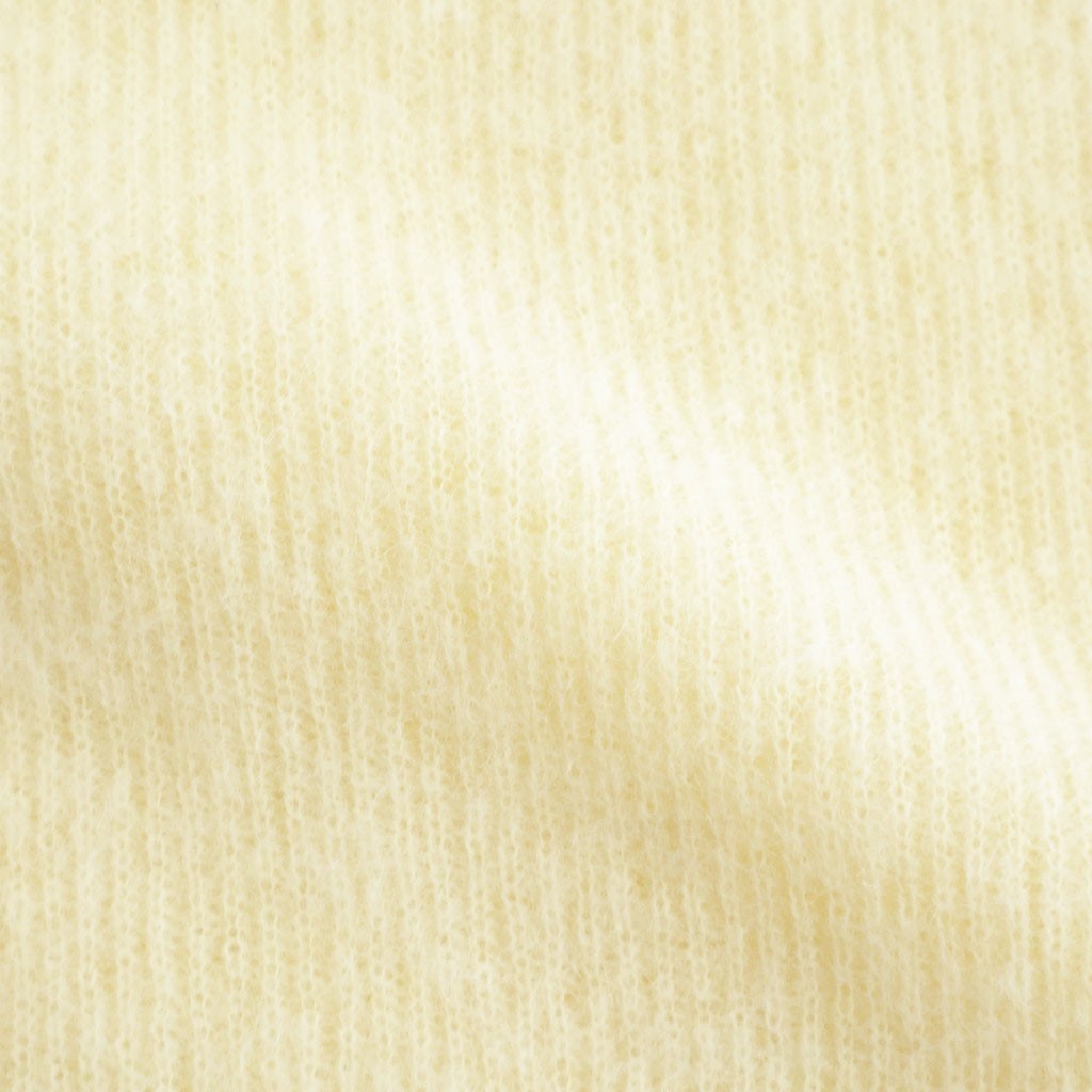 BABY SURI ALPACA SHEER KNIT SKIPPER POLO #ECRU [A26AP04AK]